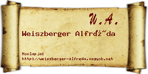 Weiszberger Alfréda névjegykártya